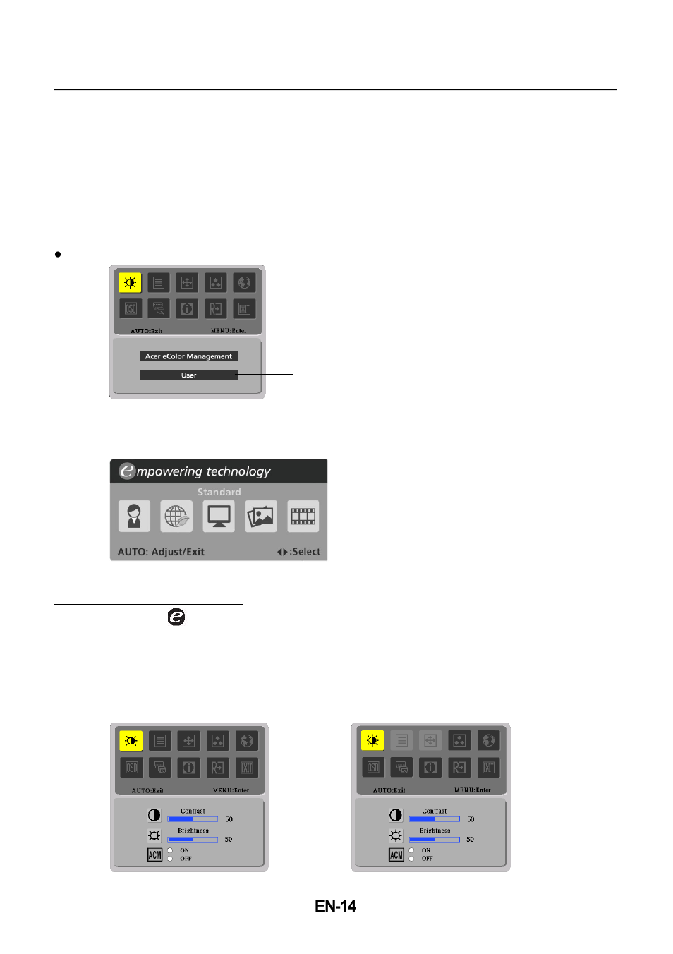 How to adjust a setting | Acer V273H User Manual | Page 15 / 22
