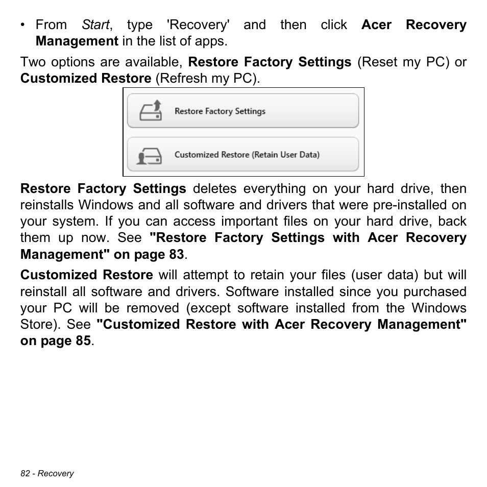 Acer TravelMate X313-M User Manual | Page 82 / 92