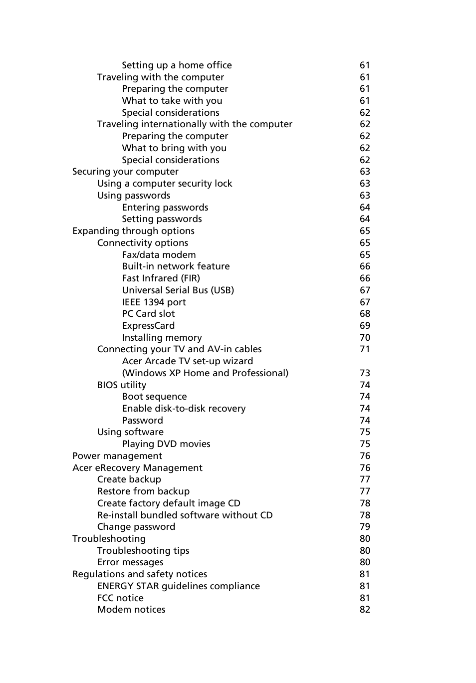 Acer Aspire 5100 User Manual | Page 13 / 107