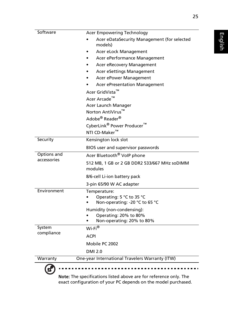 Eng lis h | Acer Aspire 5100 User Manual | Page 39 / 107