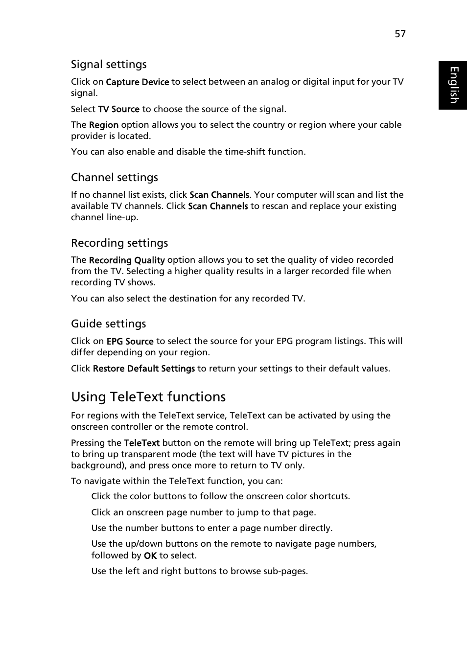 Using teletext functions | Acer Aspire 5100 User Manual | Page 71 / 107