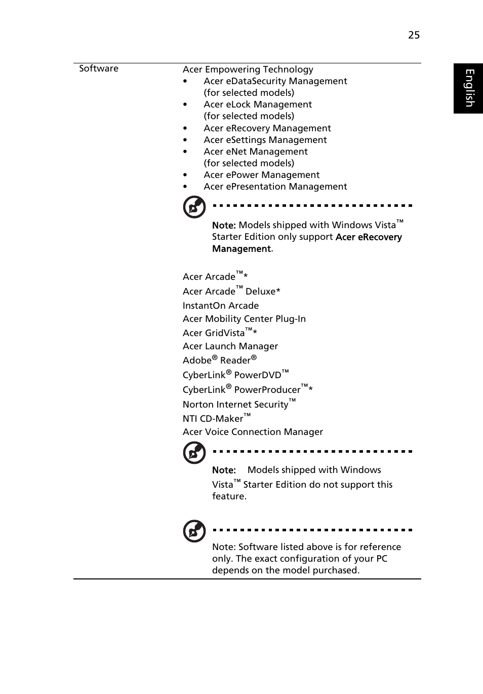 Eng lis h | Acer Aspire 5580 User Manual | Page 45 / 126