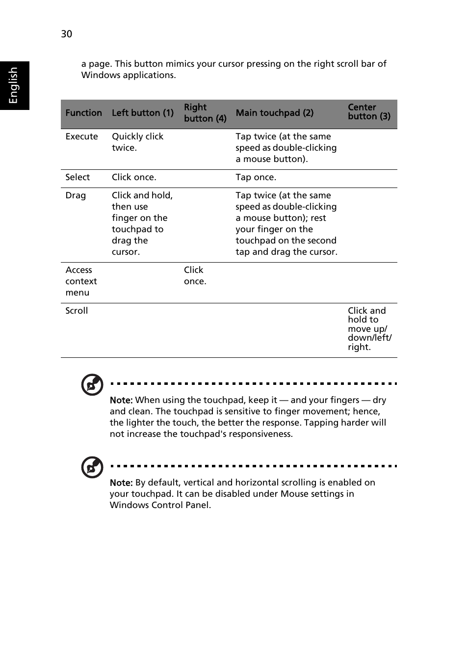 English | Acer Aspire 5580 User Manual | Page 50 / 126