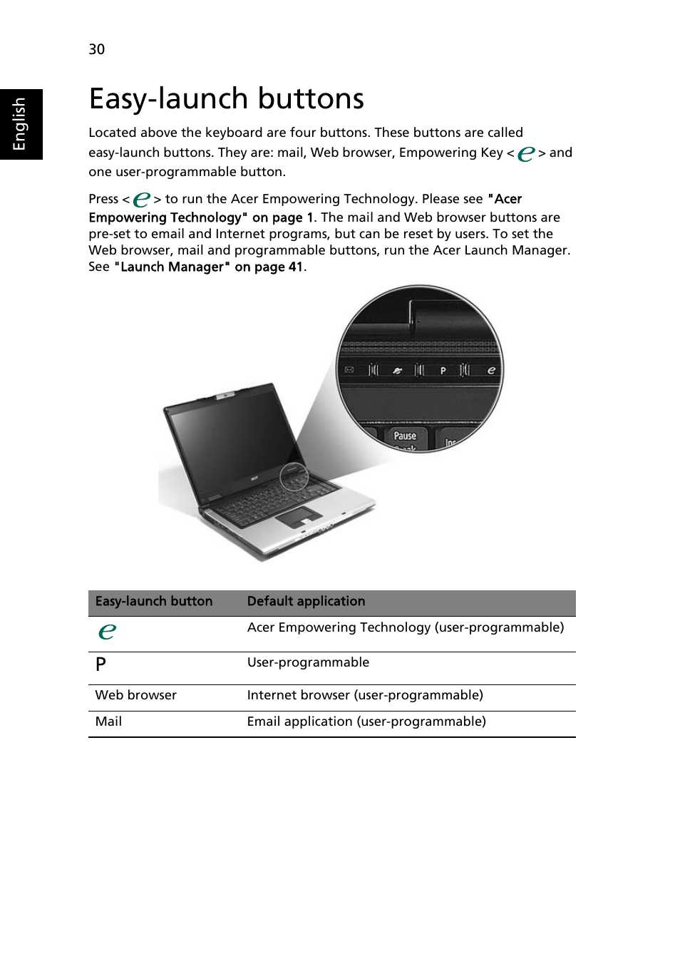 Easy-launch buttons | Acer Extensa 5510 User Manual | Page 48 / 123