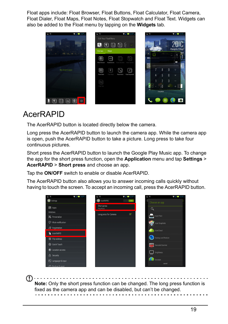 Acerrapid | Acer E380 User Manual | Page 19 / 58