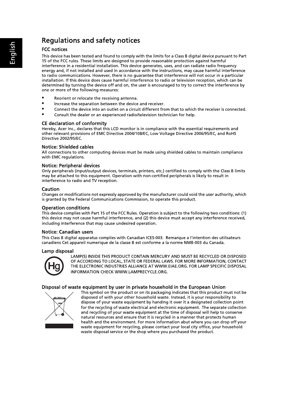 Acer V243H User Manual | Page 2 / 2