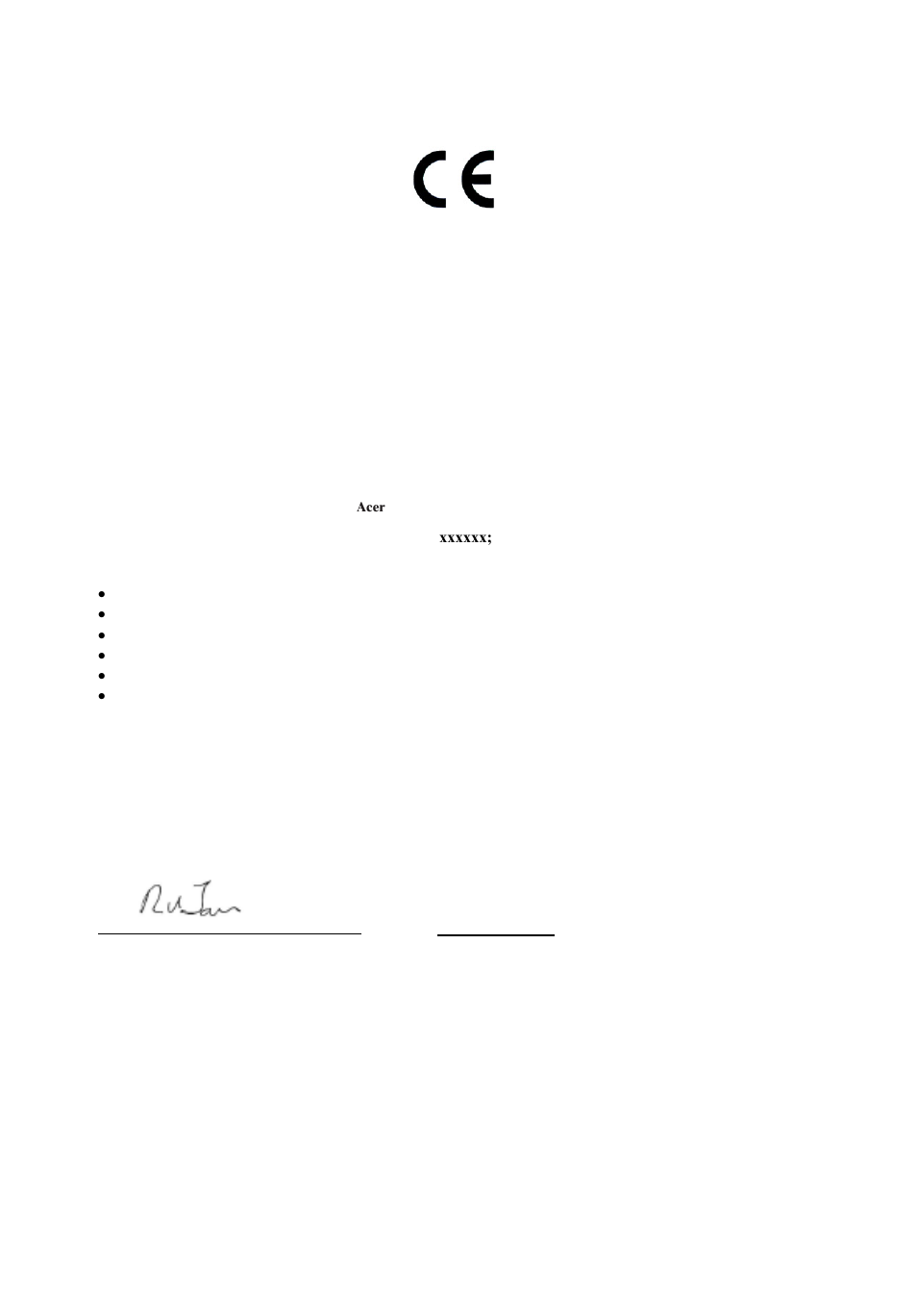 Declaration of conformity | Acer FT240HQL User Manual | Page 10 / 30