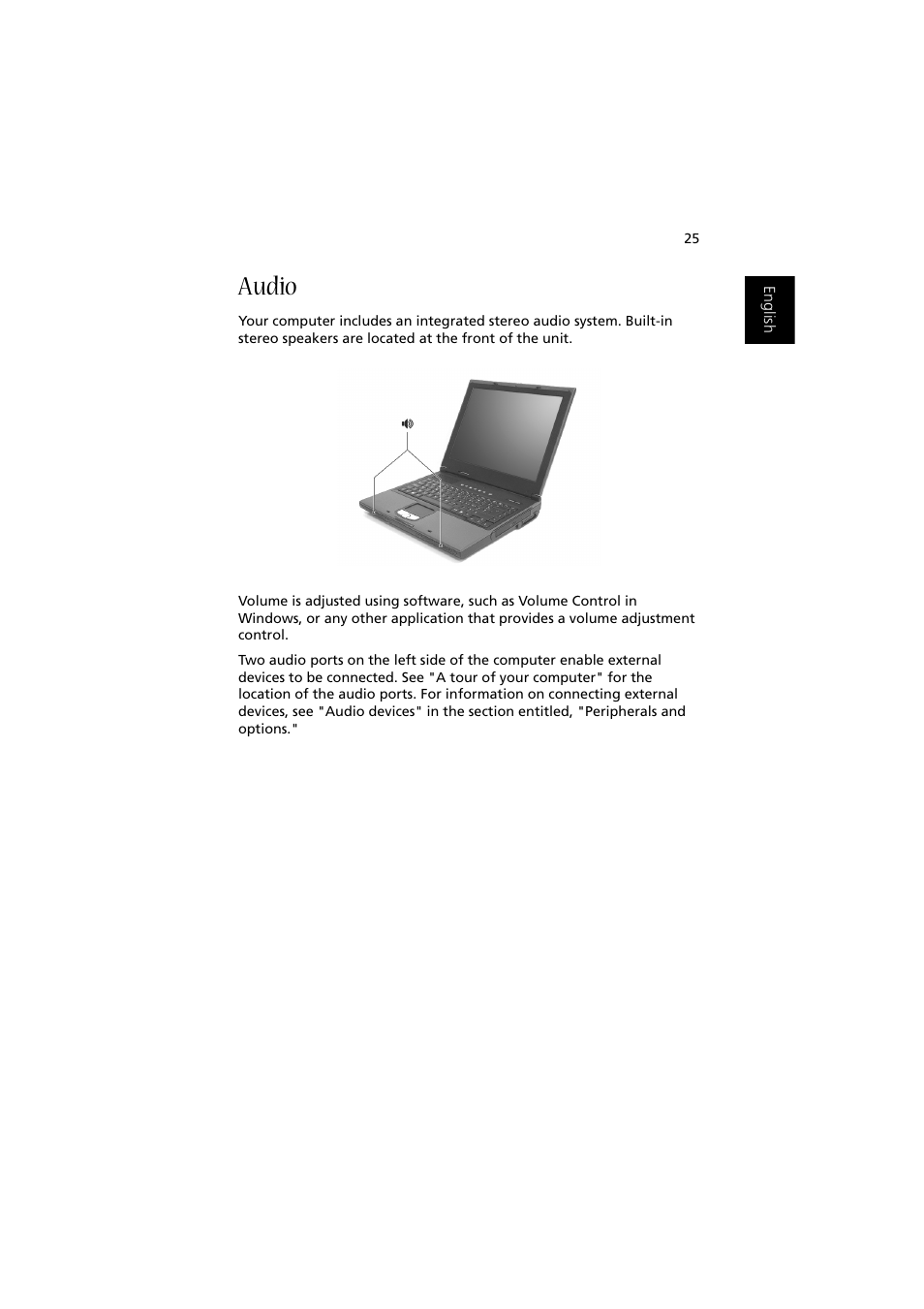 Audio | Acer Aspire 1350 User Manual | Page 35 / 93