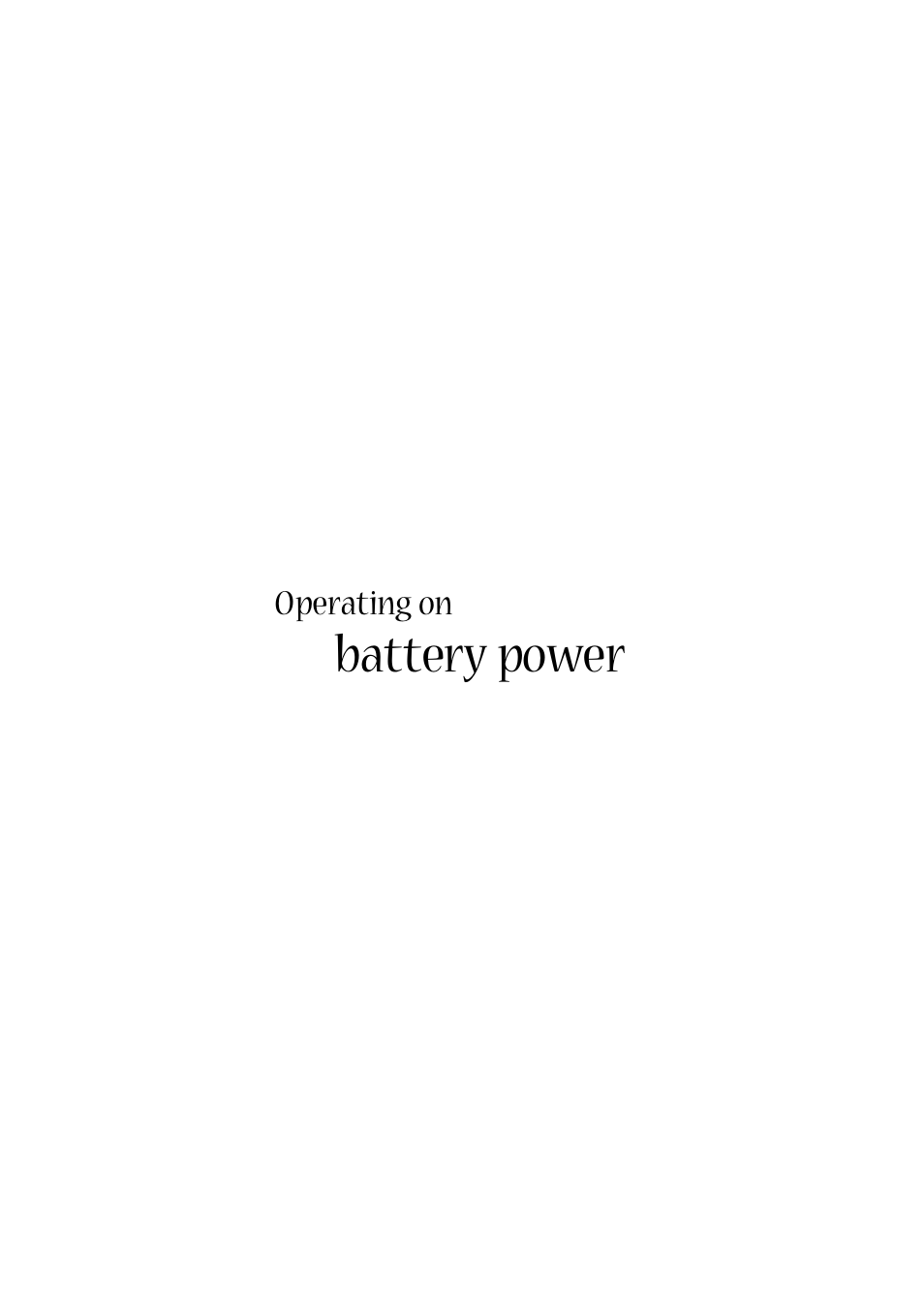 Operating on battery power, Battery power | Acer Aspire 1350 User Manual | Page 37 / 93