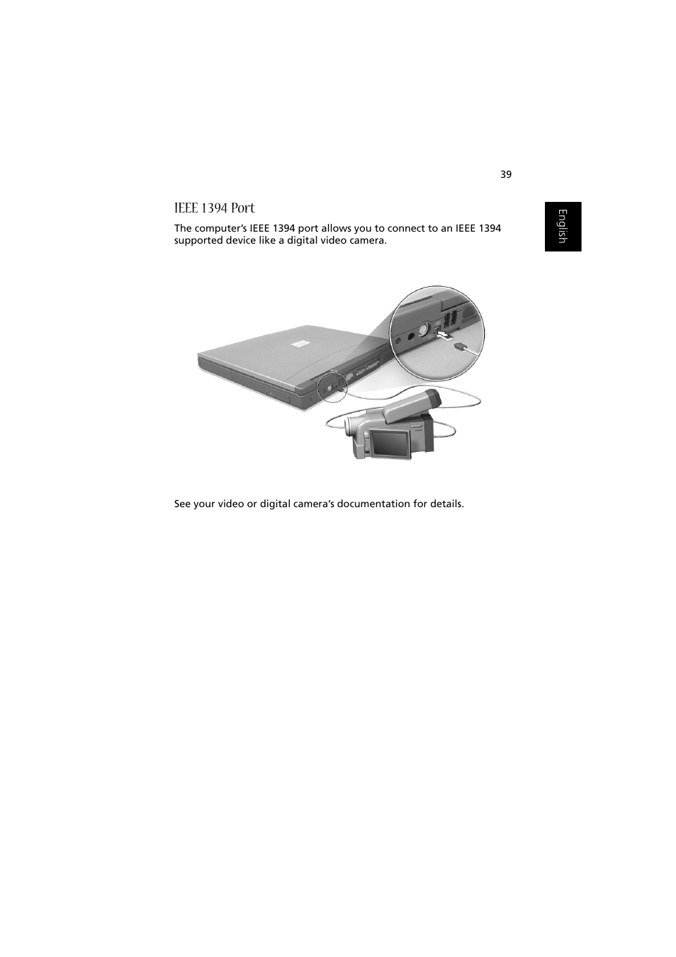 Ieee 1394 port | Acer Aspire 1350 User Manual | Page 49 / 93