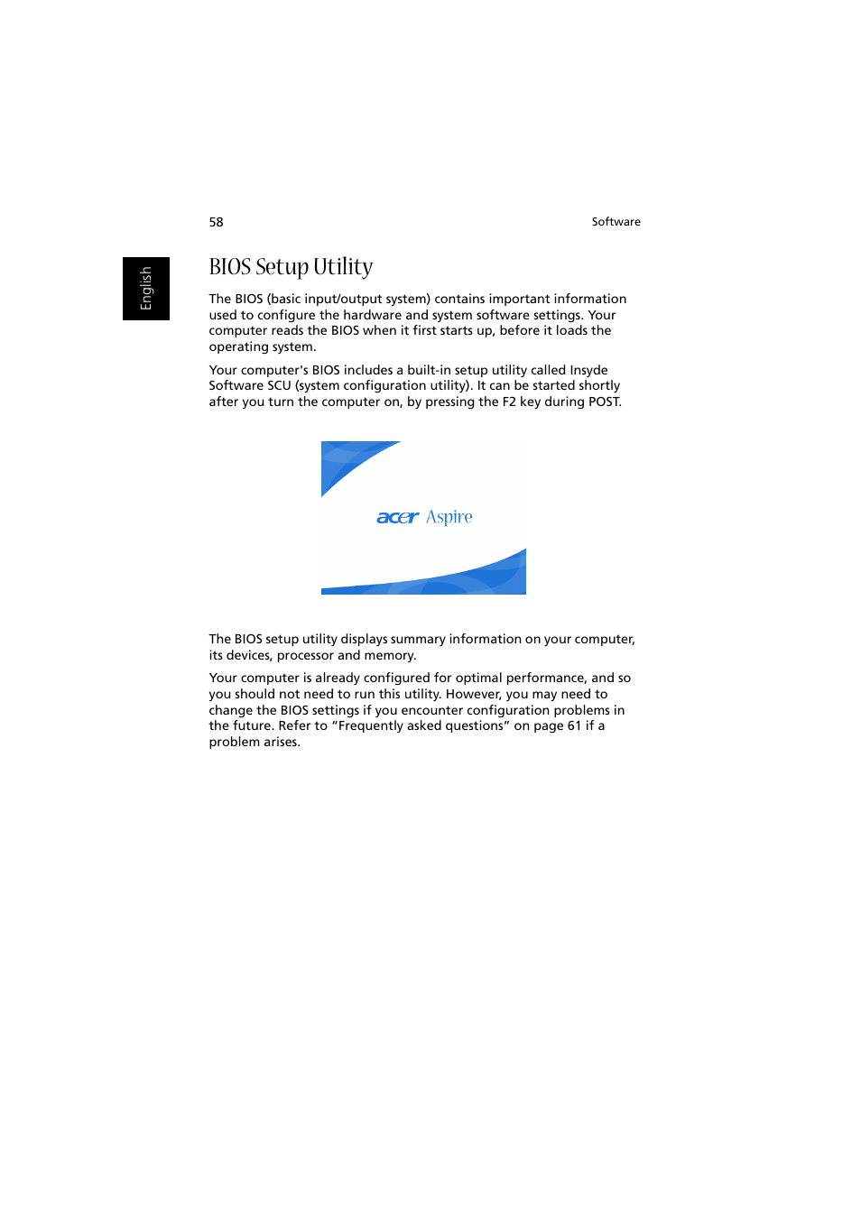 Bios setup utility | Acer Aspire 1350 User Manual | Page 68 / 93