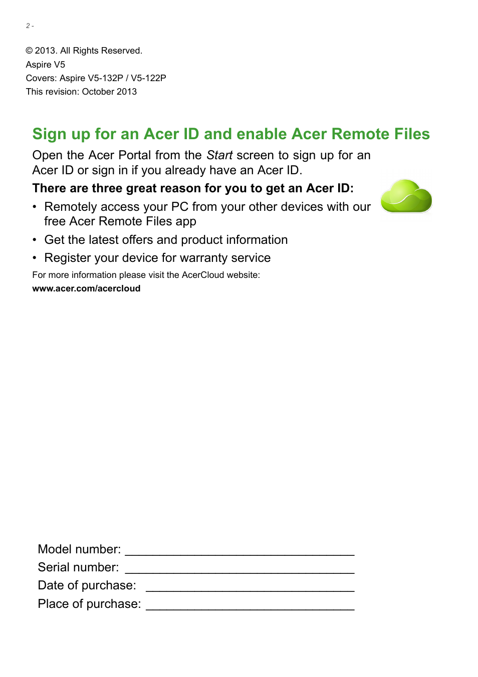 Acer Aspire V5-122P User Manual | Page 2 / 85