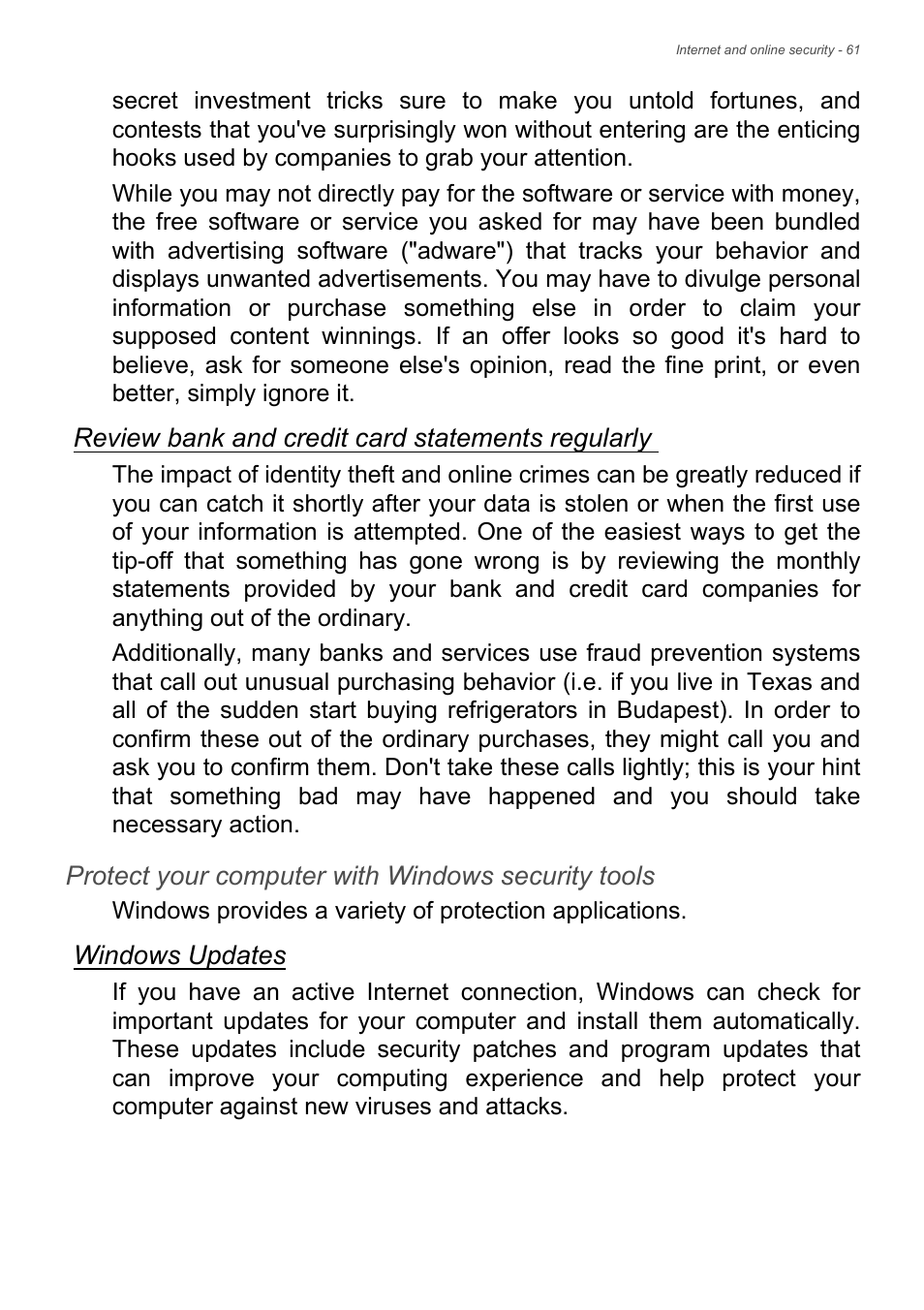 Acer Aspire ZC-105 User Manual | Page 61 / 63