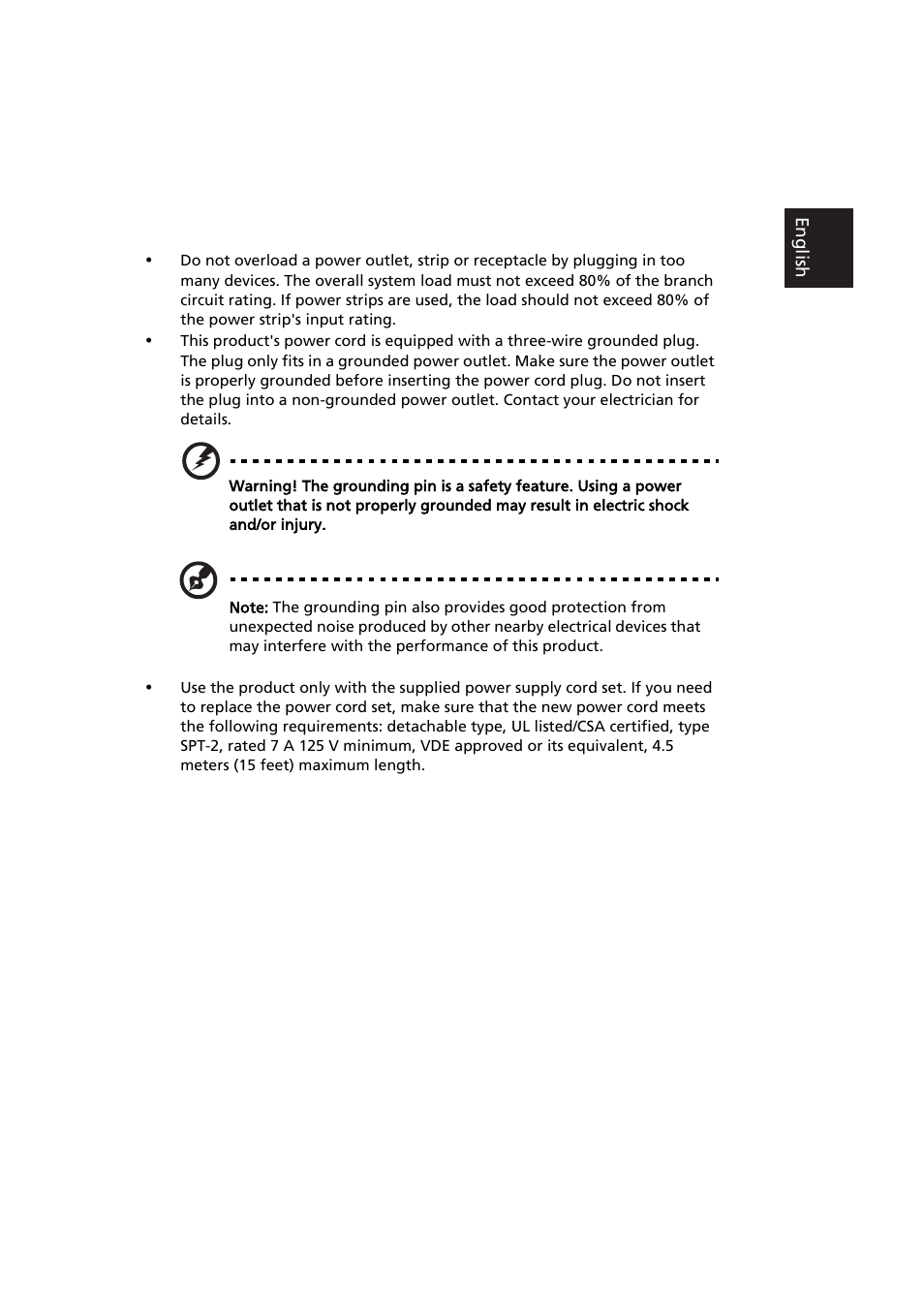 Eng lish, ᑒ஀ኁጒ | Acer P199WL User Manual | Page 5 / 7