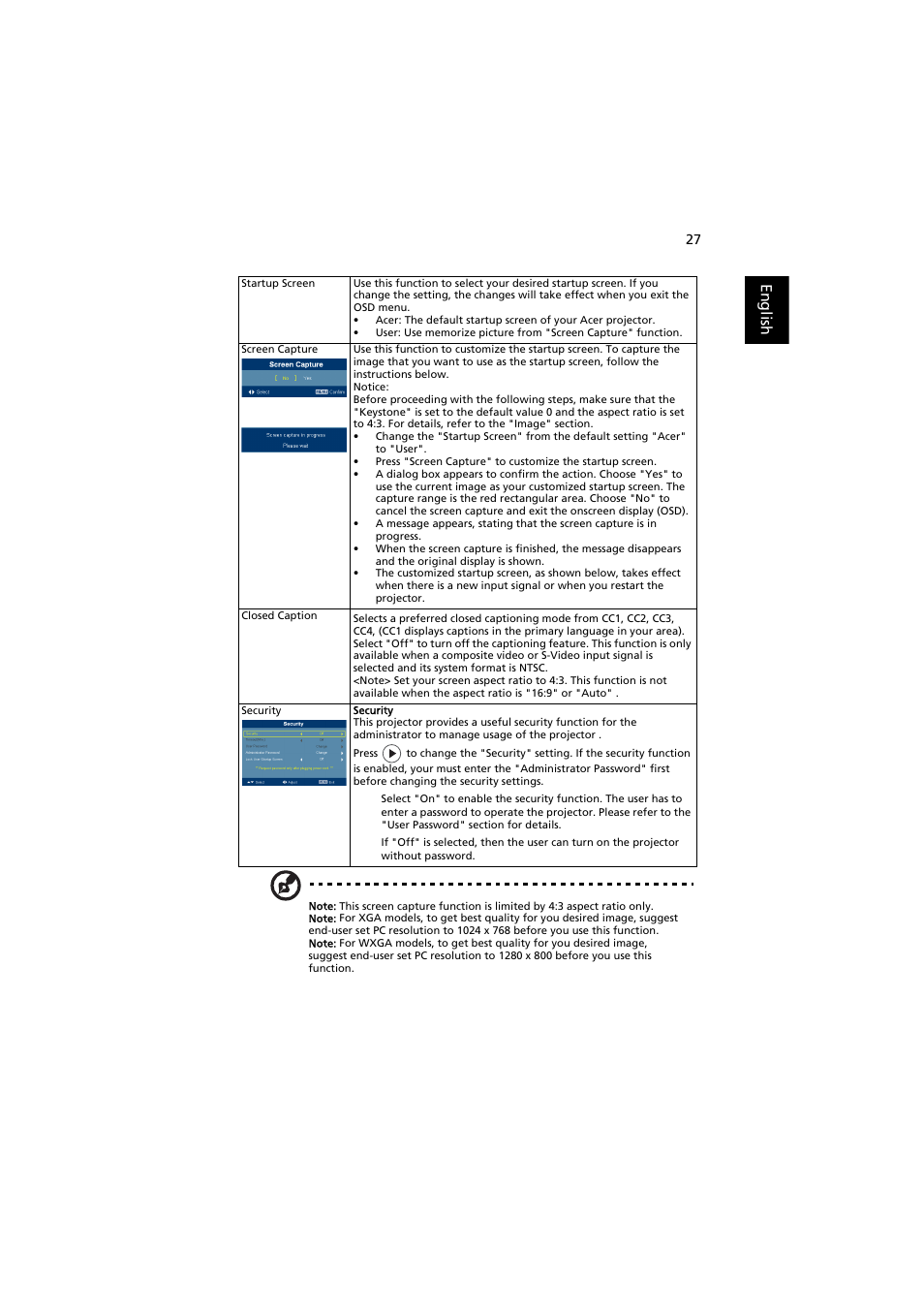 English | Acer P7203B User Manual | Page 37 / 61