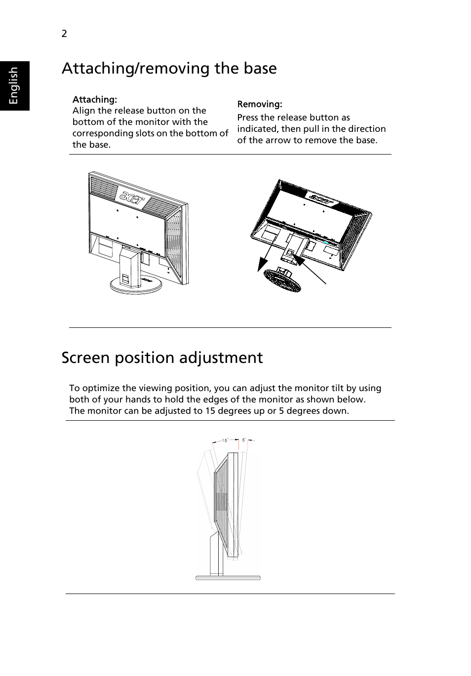 Acer V203H User Manual | Page 16 / 28