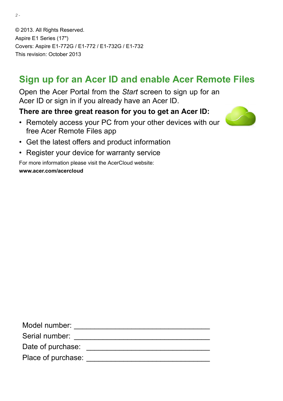 Acer Aspire E1-732G User Manual | Page 2 / 86