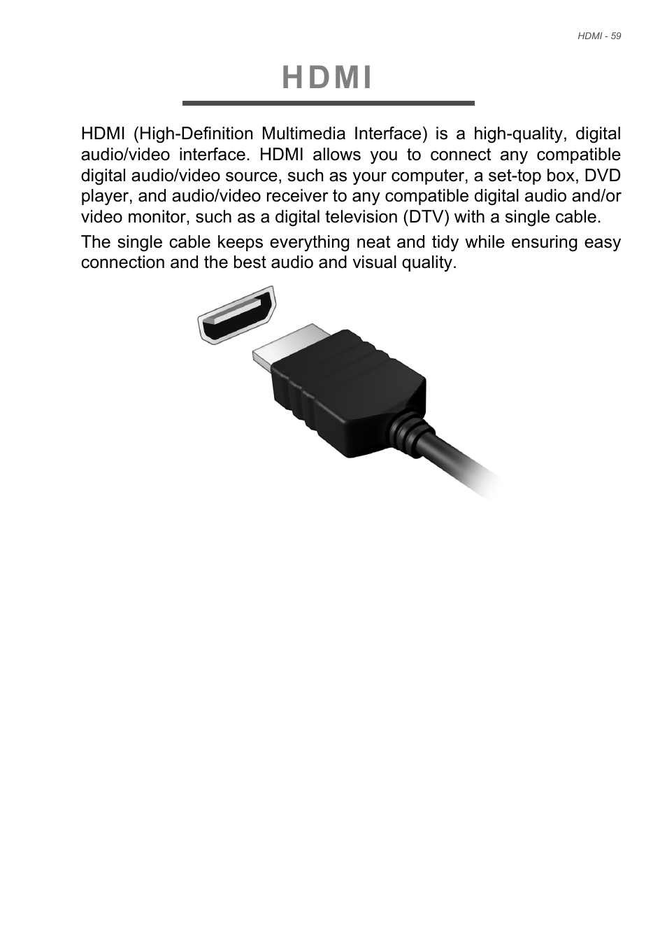 Hdmi | Acer Aspire E1-732G User Manual | Page 59 / 86