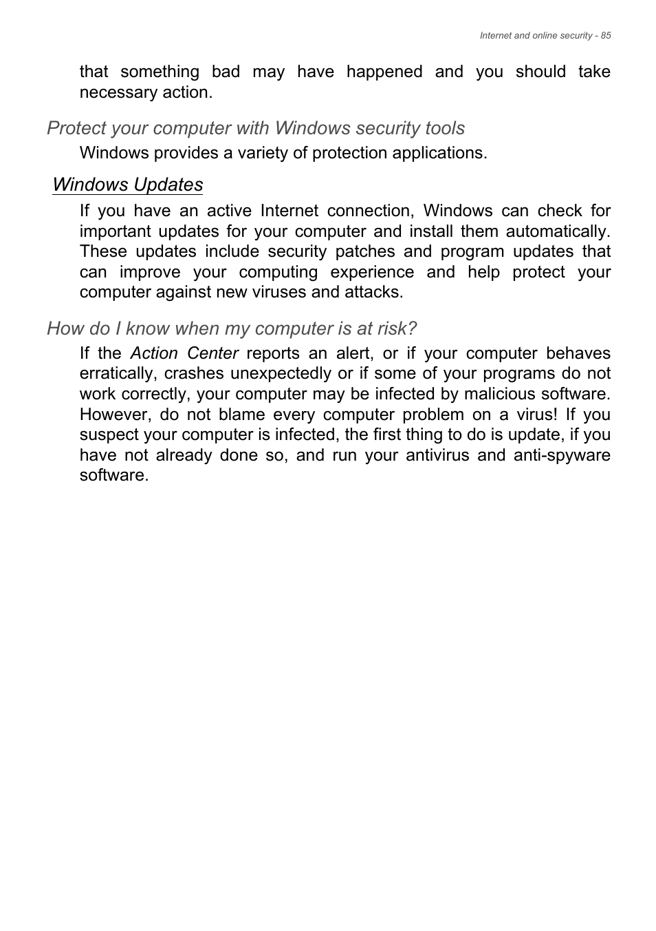 Acer Aspire E1-732G User Manual | Page 85 / 86