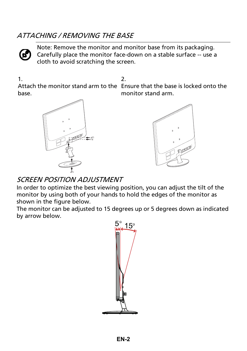 En-2 | Acer S271HL User Manual | Page 11 / 27