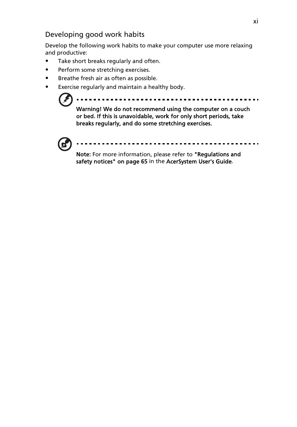 Acer Extensa 5610 User Manual | Page 11 / 96