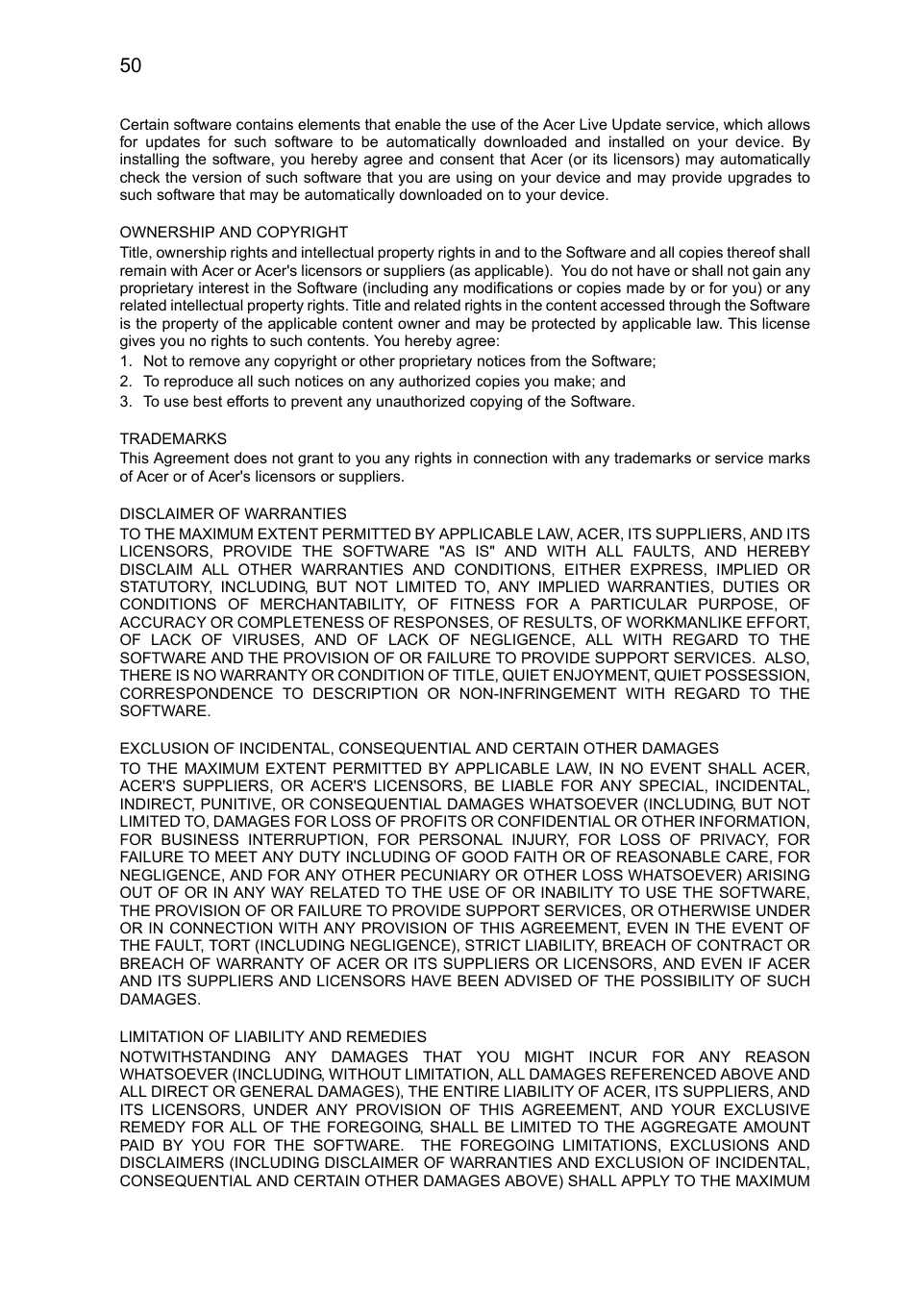 Acer B1-A71 User Manual | Page 50 / 51