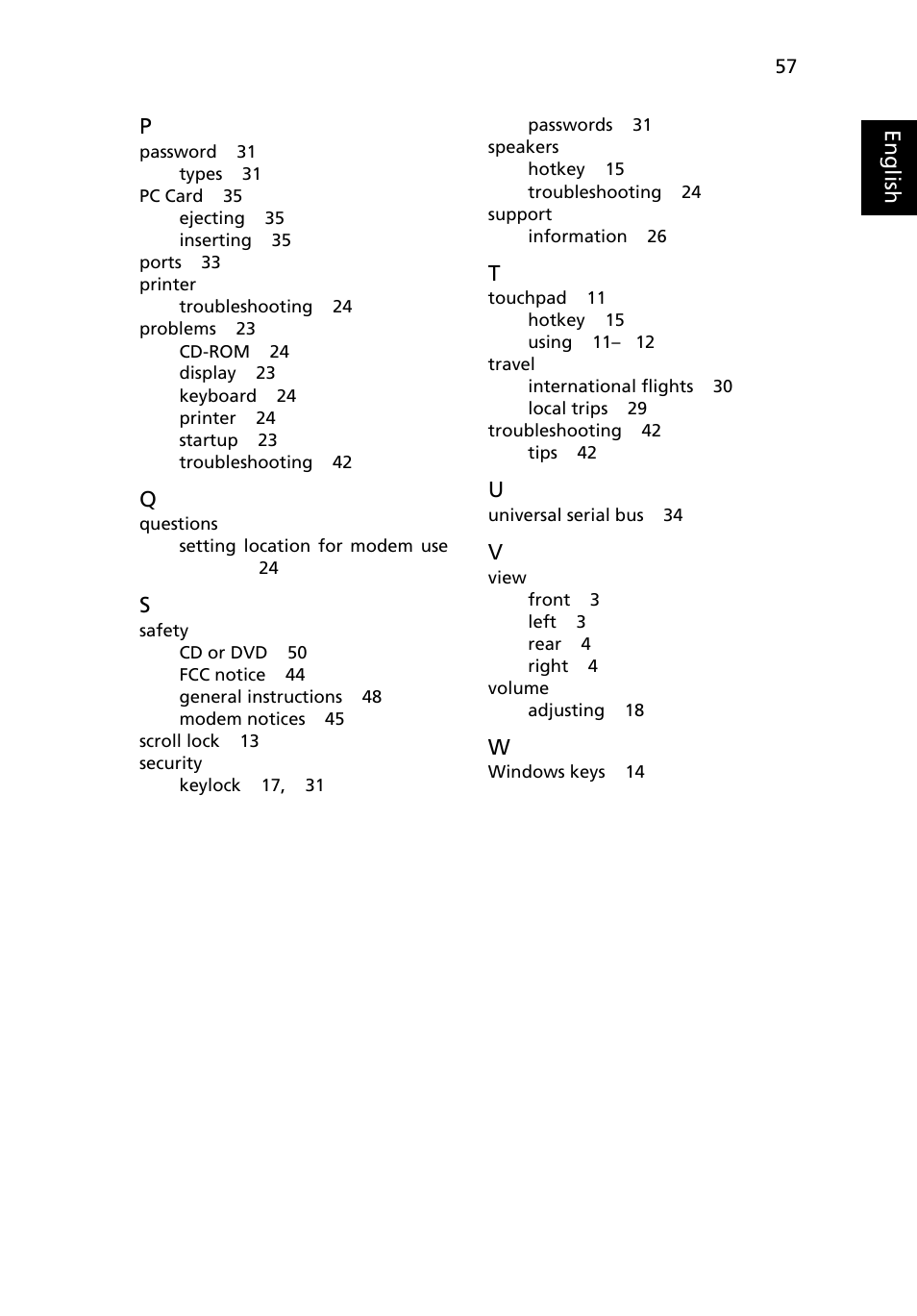 Acer TravelMate 2430 User Manual | Page 67 / 67