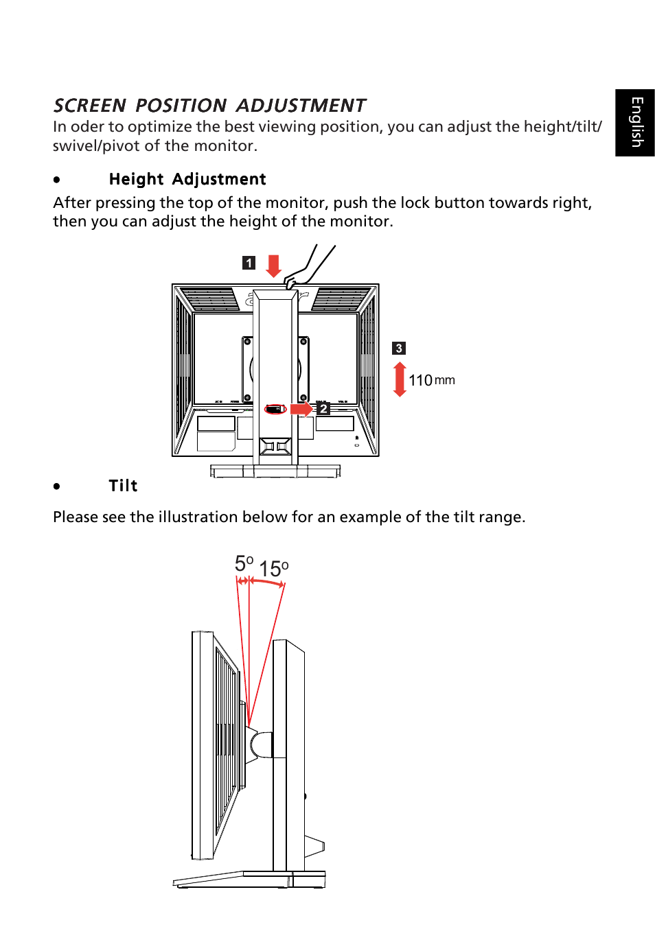Screen position adjustment | Acer B193WL User Manual | Page 16 / 29