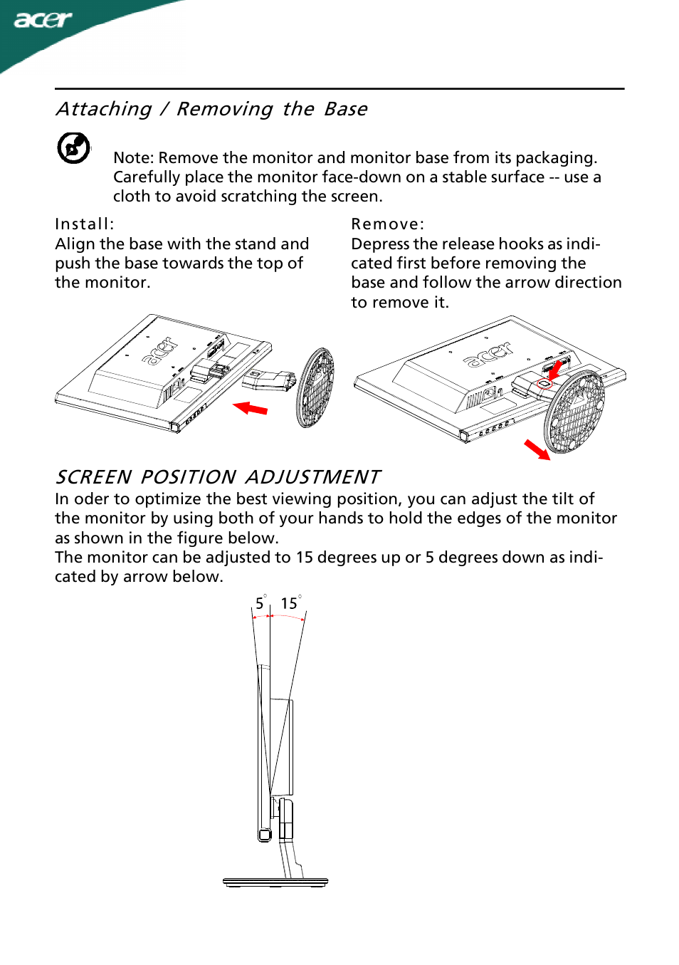 Acer P186HV User Manual | Page 7 / 23