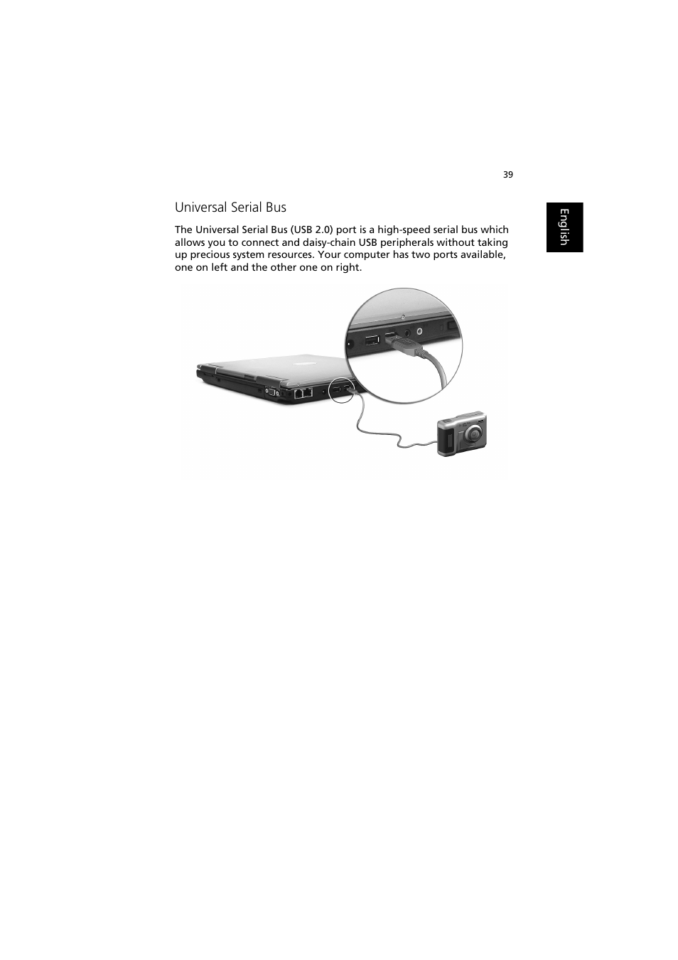 Universal serial bus | Acer TravelMate 370 User Manual | Page 47 / 82