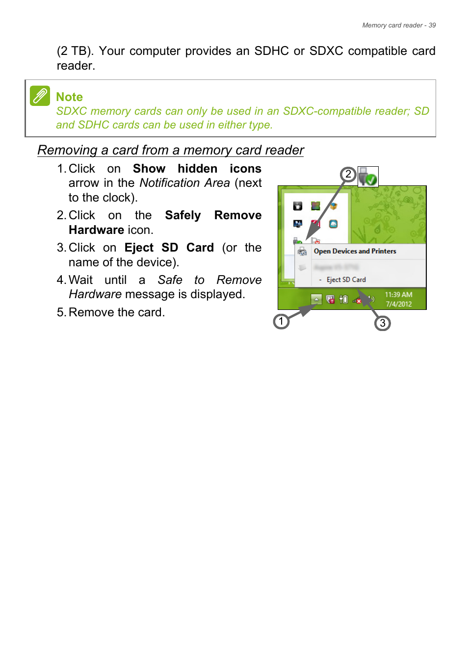 Acer Veriton M2630 User Manual | Page 39 / 68