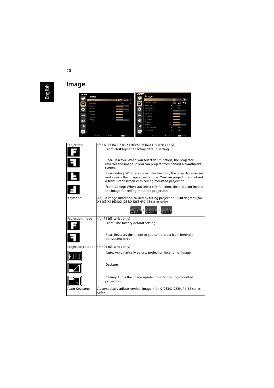 Image | Acer X1263N User Manual | Page 30 / 57