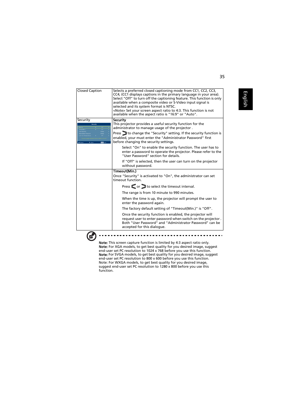 Acer P1203PB User Manual | Page 45 / 74