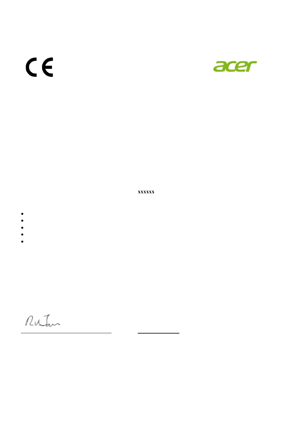 Declaration of conformity | Acer UT220HQL User Manual | Page 10 / 30