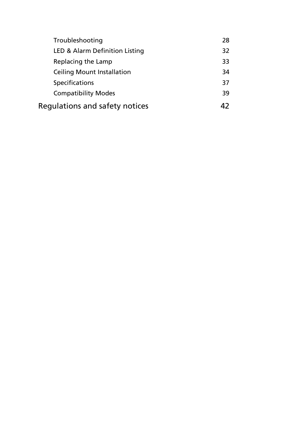Regulations and safety notices 42 | Acer X1237 User Manual | Page 10 / 57