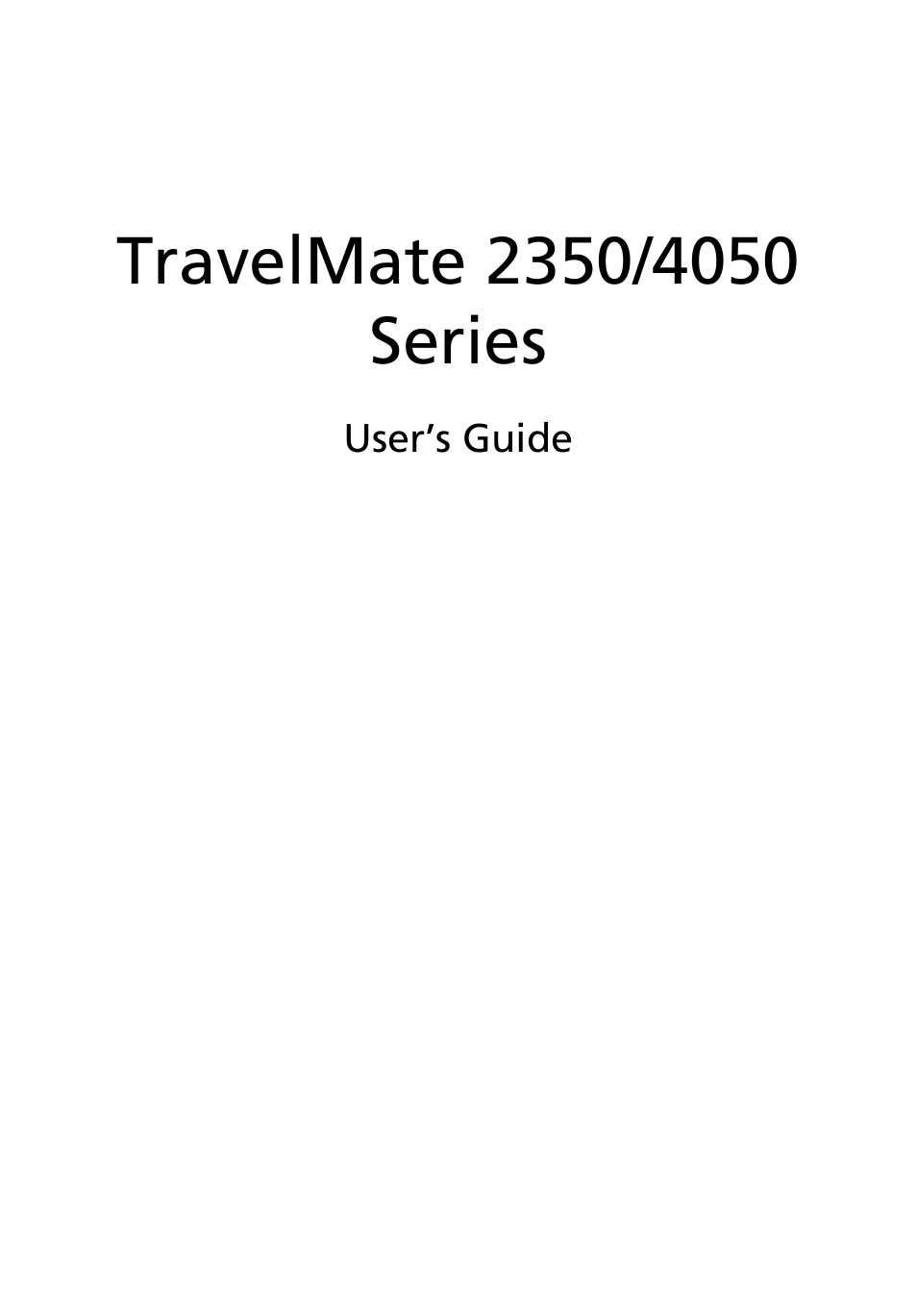 Acer TravelMate 4050 User Manual | 92 pages