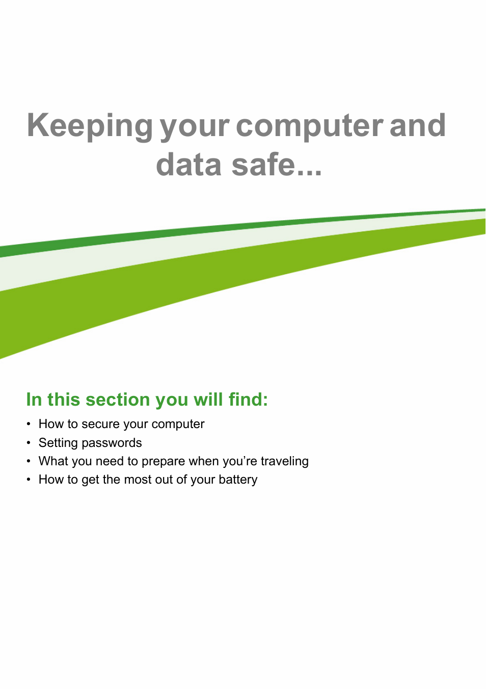 Keeping your computer and data safe | Acer Aspire E1-771 User Manual | Page 41 / 86