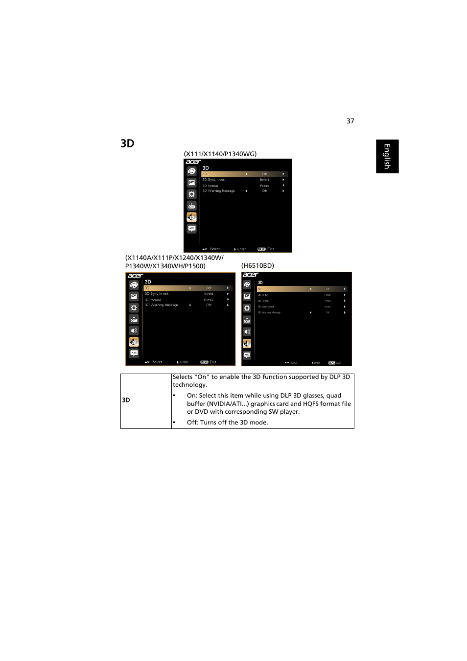 Acer P1500 User Manual | Page 47 / 70