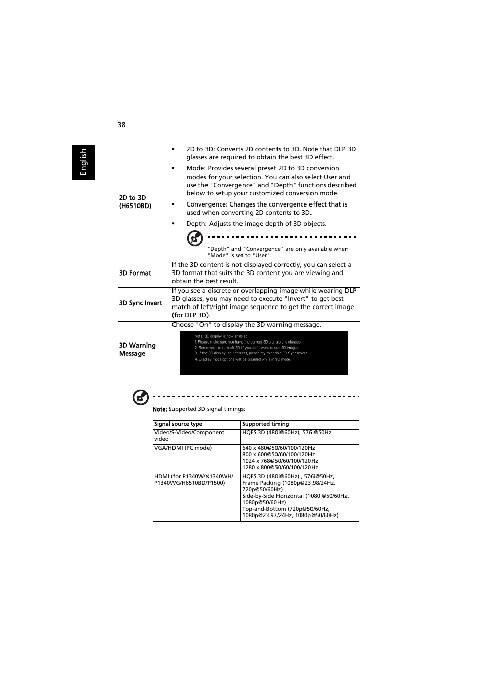 Acer P1500 User Manual | Page 48 / 70