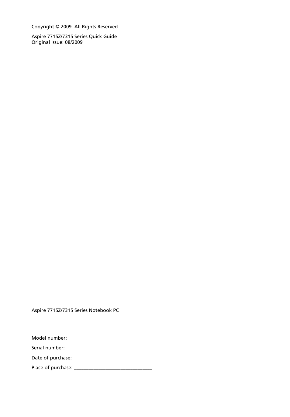 Acer Aspire 7315 User Manual | Page 2 / 11