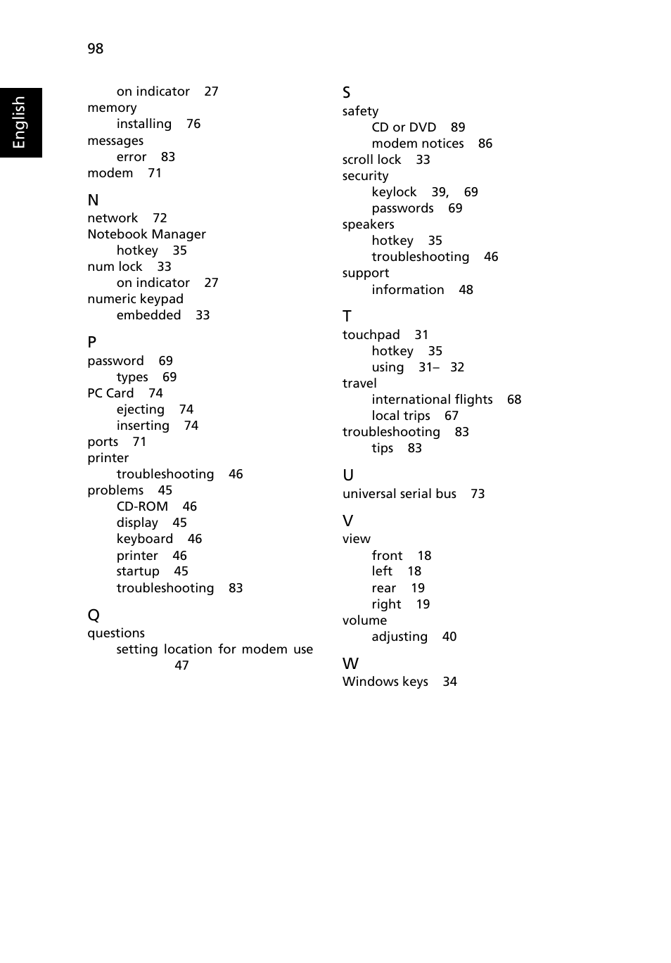 Acer Aspire 5540 User Manual | Page 116 / 116
