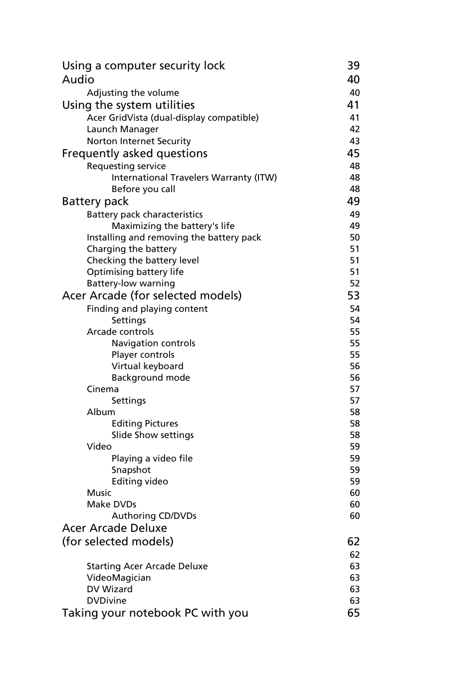 Acer Aspire 5540 User Manual | Page 16 / 116