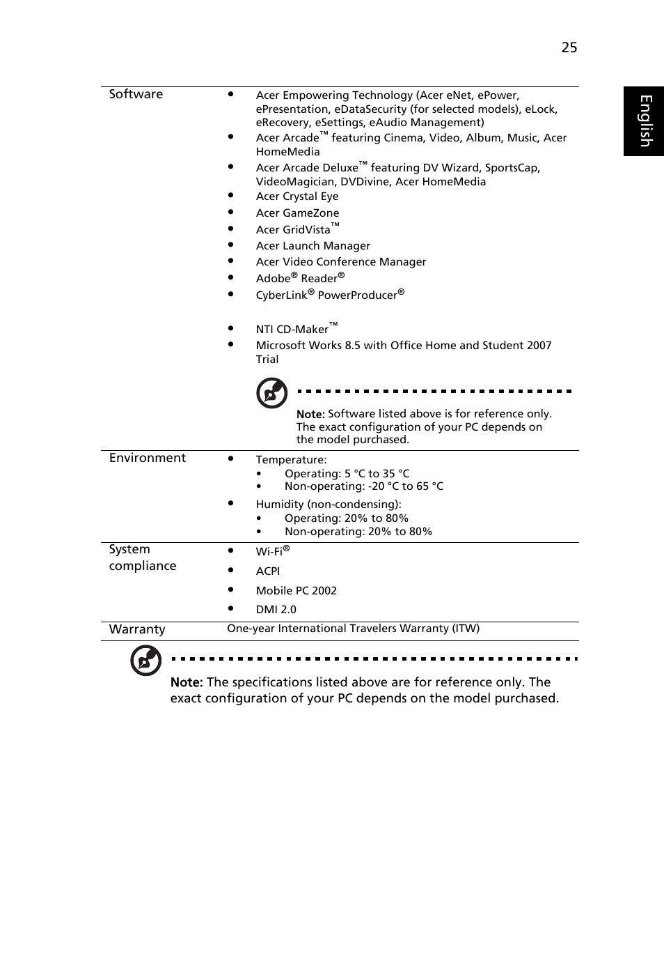 Eng lis h | Acer Aspire 5920G User Manual | Page 45 / 120