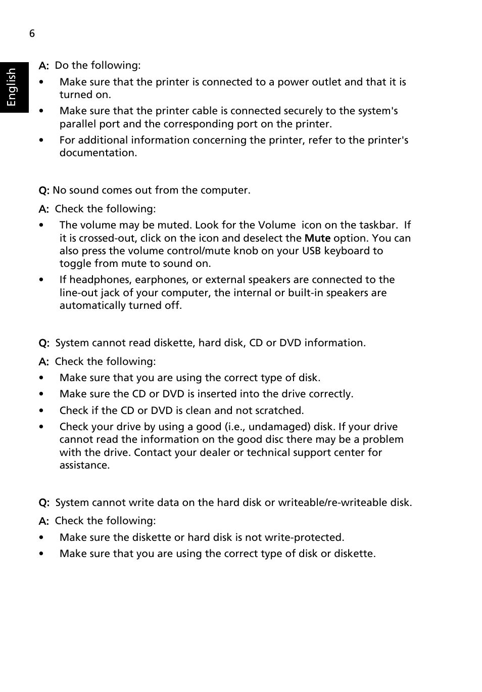 Acer Aspire E700 User Manual | Page 16 / 30