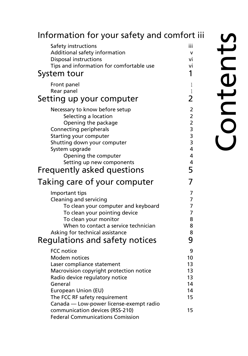 Acer Aspire E700 User Manual | Page 9 / 30