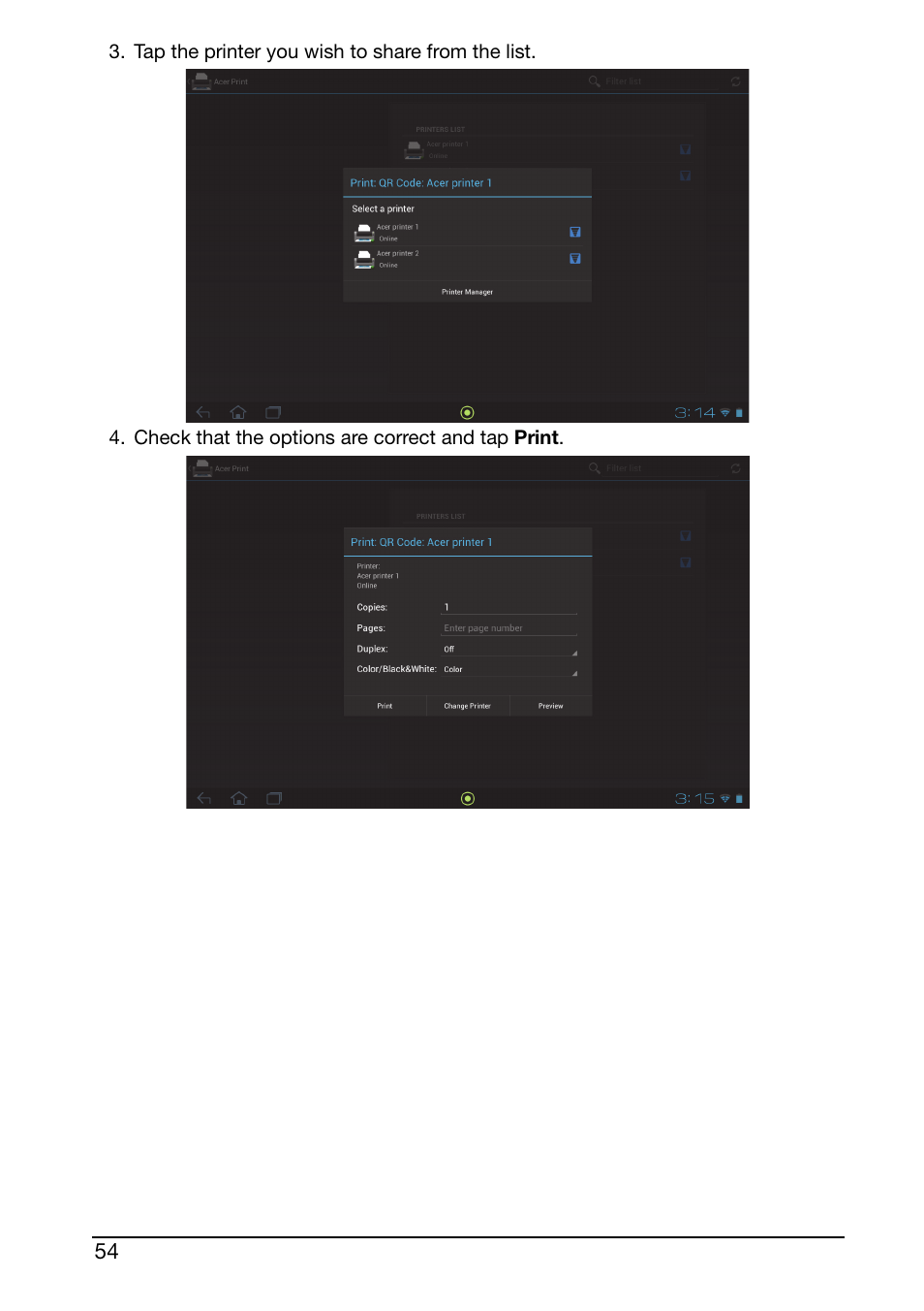 Acer A700 User Manual | Page 54 / 66