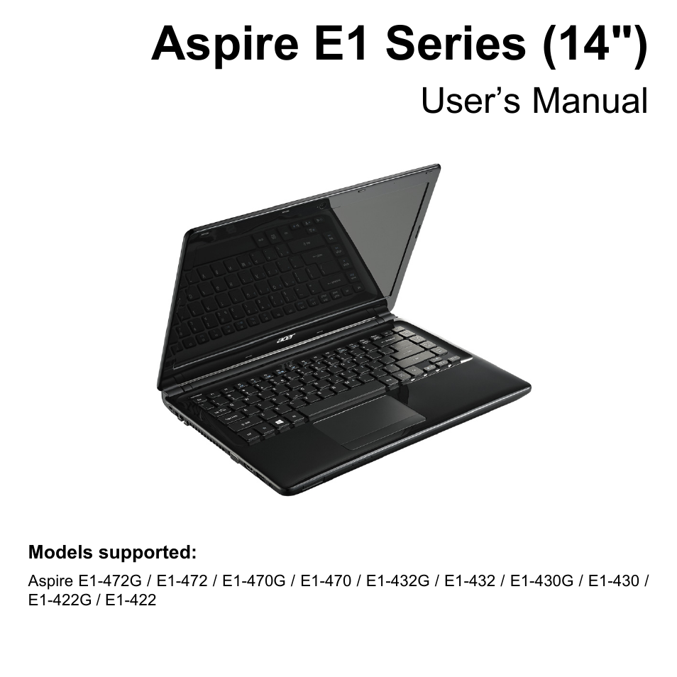 Acer Aspire E1-430P User Manual | 103 pages