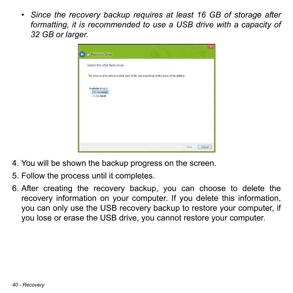 Acer Aspire E1-430P User Manual | Page 40 / 103