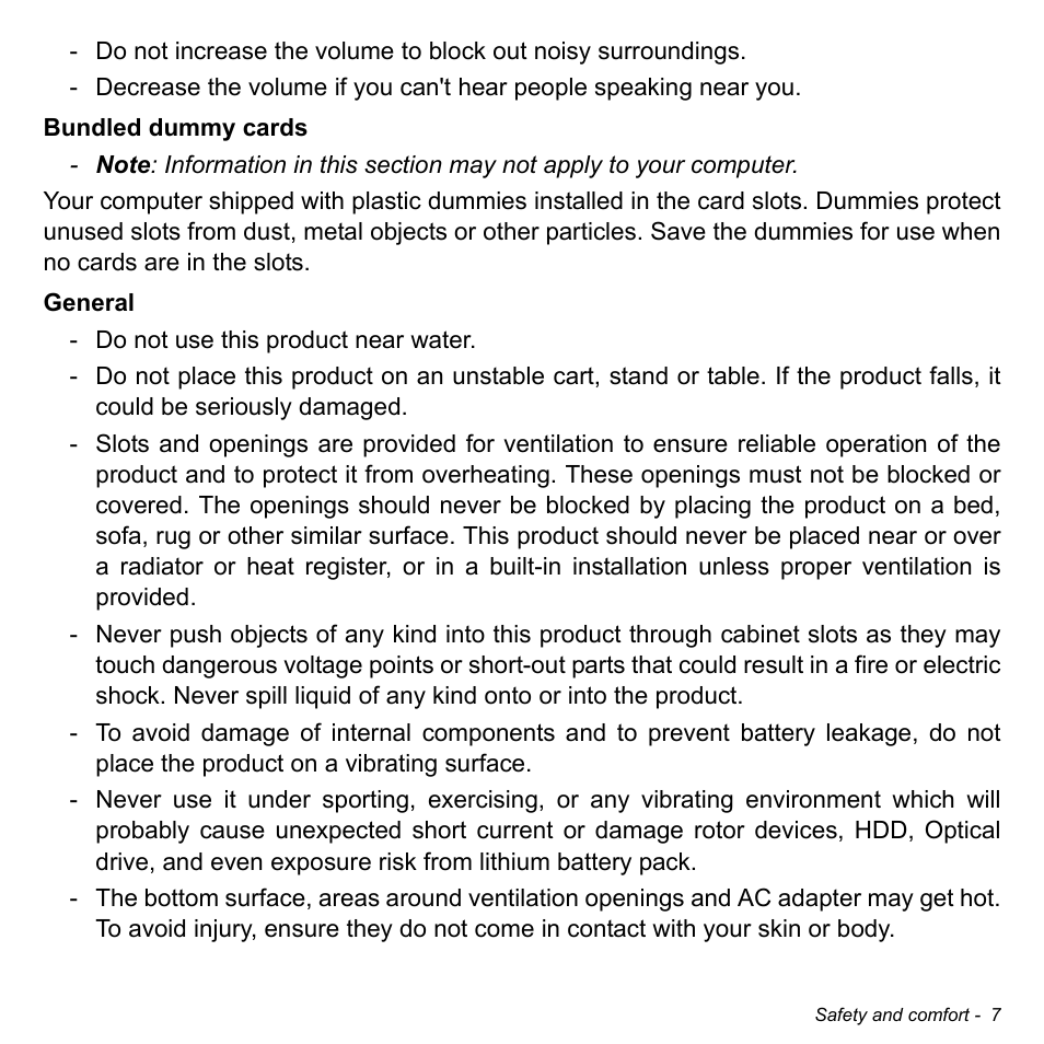 Acer Aspire E1-430P User Manual | Page 7 / 103