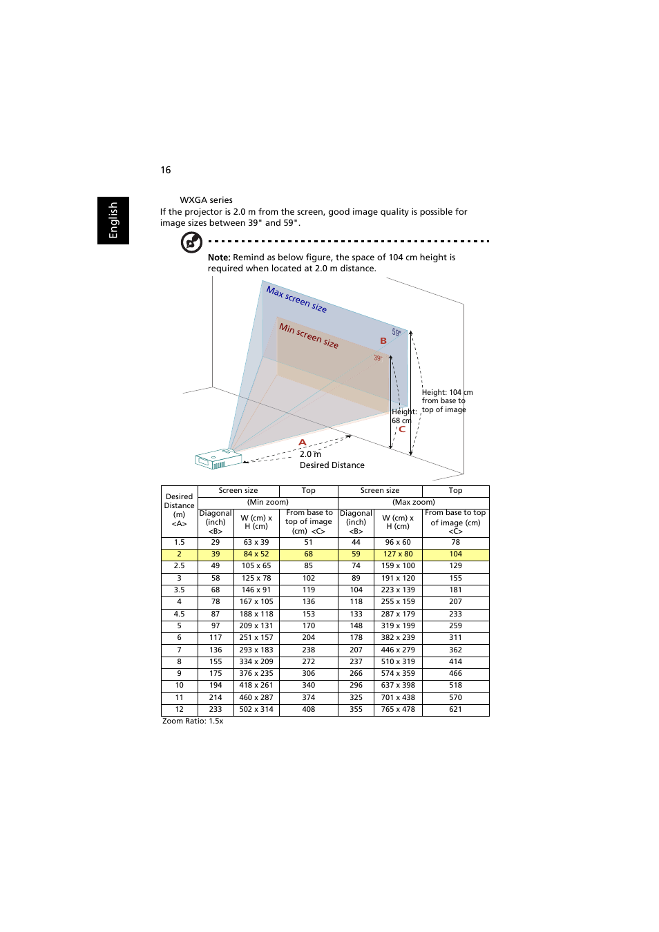 En gl ish | Acer P7605 User Manual | Page 26 / 67